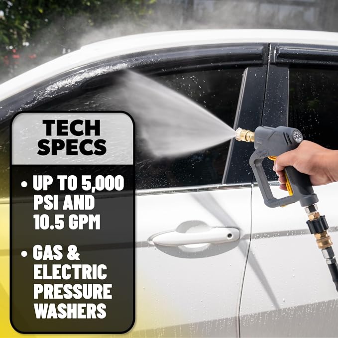 Chemical Guys EQP402 Snubby Pressure Washer Gun, Foam Cannon Attachment - Image 7