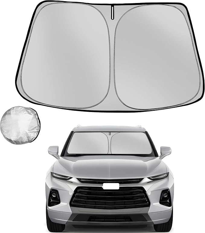 Windshield Sun Shade for 2019-2024 2025 Che-vrolet/Chevy Blazer Foldable Sun by Fonowka