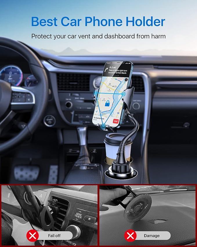 Danmus® Upgraded Car Cup Holder Phone Mount - Image 2
