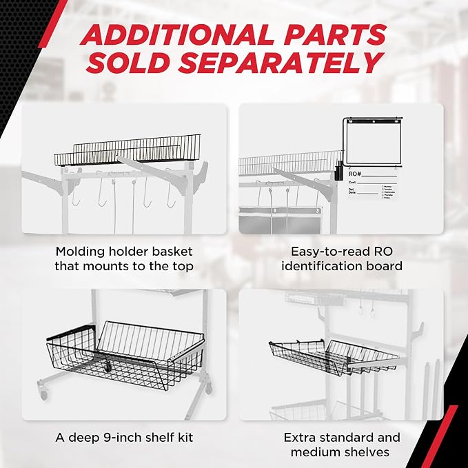 Champ® Parts Caddy Pro™ Auto Body Parts Rack Option 1 - Image 9
