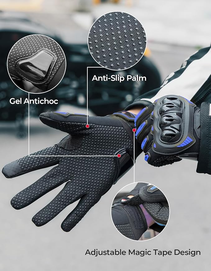 KEMIMOTO Motorcycle Gloves for Men/Women, Touchscreen Dirt Bike Gloves - Image 2