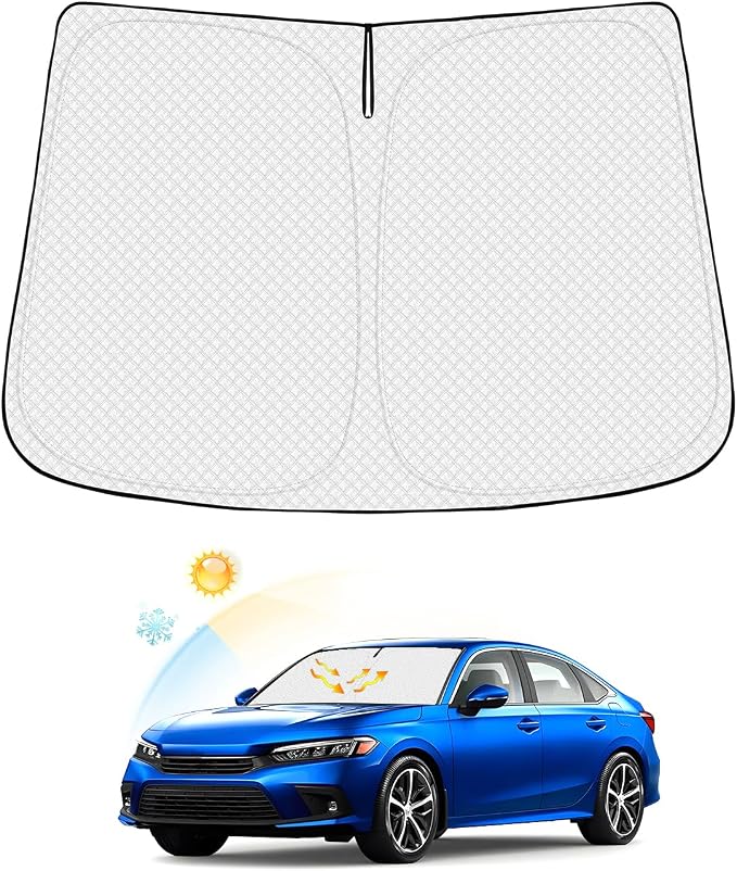 Windshield Sun Shade for Honda Civic 11th Gen 2022-2025 2026 Accessories by Canvcle