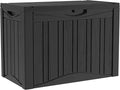 50 Gallon Lockable Resin Deck Box, Waterproof & UV-Resistant Outdoor Storage Box by Home