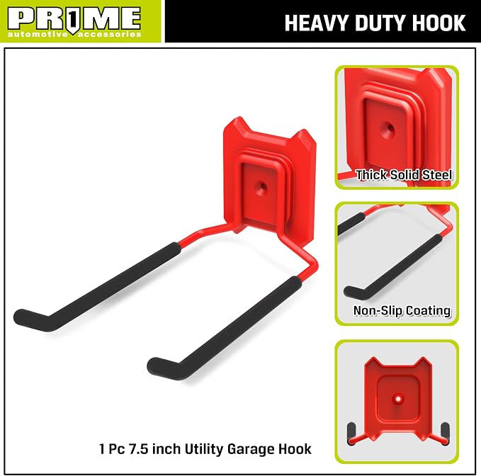 Prime 1 PR1ME Heavy Duty Wall Mount Hook, 7.5 inch Utility Wall Storage Hook - Image 2