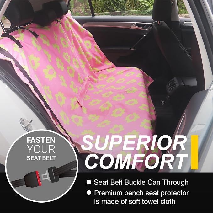 Back Seat Cover for Car Trucks Van SUV, Waterproof Rear Bench Towel Seat Covers - Image 2