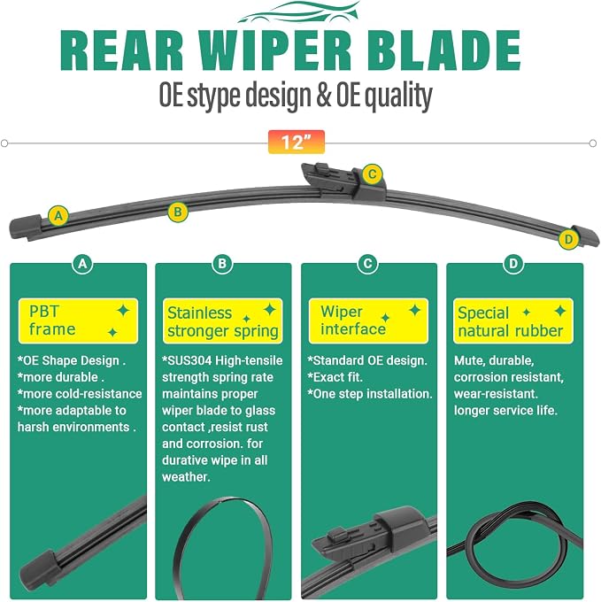 26" 18" 12" Windshield Wiper Blades Replacement - Image 4