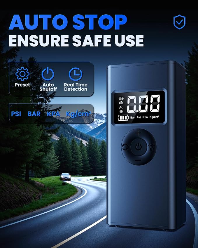 Tire Inflator Portable Air Compressor, 160PSI Air Pump - Image 3