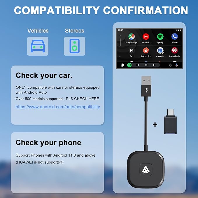 Android Auto Wireless Adapter Plug and Play Car Dongle - Image 4