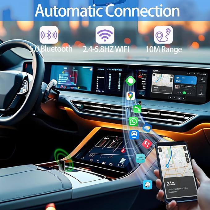Wireless CarPlay Adapter for iPhone, Easily Upgrade Wired to Apple CarPlay - Image 3