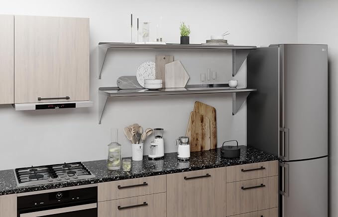 AmGood 16 in. x 60 in. Stainless Steel Wal Mount Shelf. Commercial/Home. Kitchen - Image 7