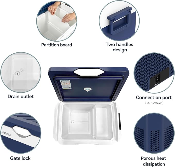Car Refrigerator Portable 12V Fridge 32 Quart 12 Volt Freezer Compressor Cooler - Image 2