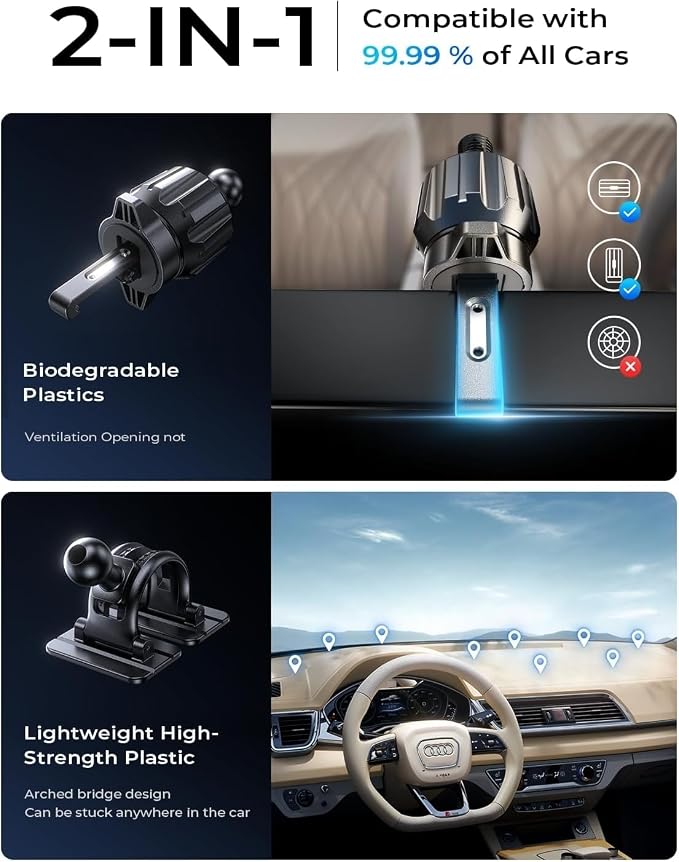 LISEN for Qi2 15W MagSafe Car Mount Charger, Wireless Magnetic Car Mount for - Image 7
