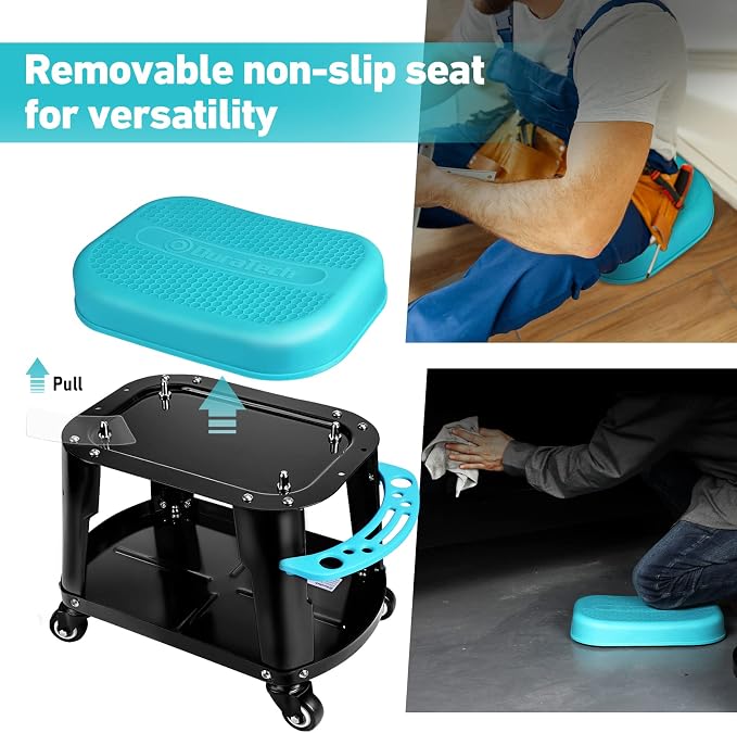DURATECH Rolling Mechanic Stool, Shop Stools - Image 5