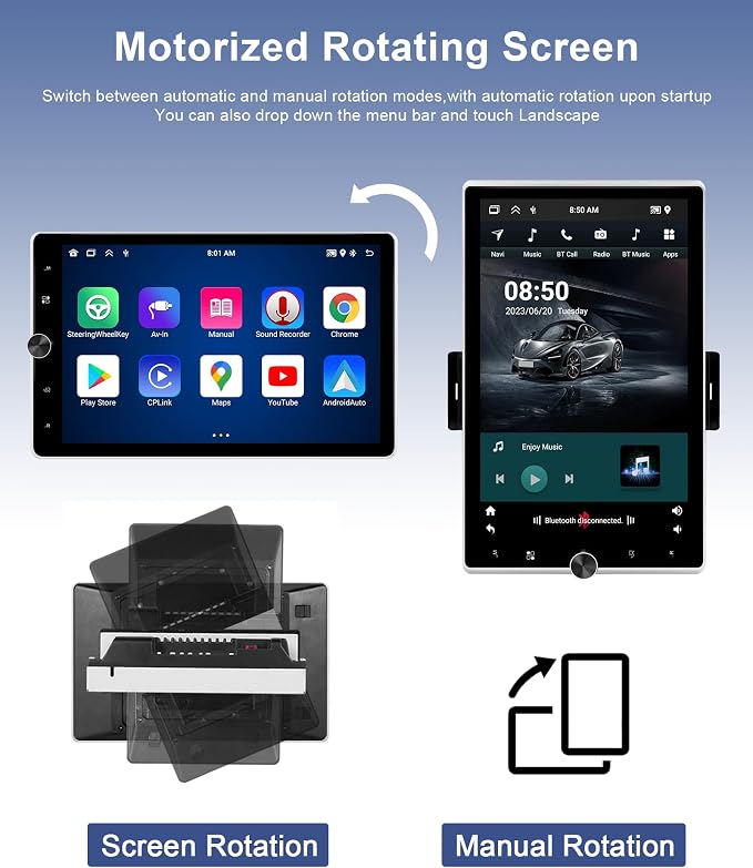 Motorized 2G+64G Single Din Radio - Image 4