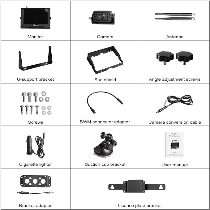 Haloview MC5111 5'' 720P HD Digital Wireless Backup Camera System 5'' LCD Rear - Image 7