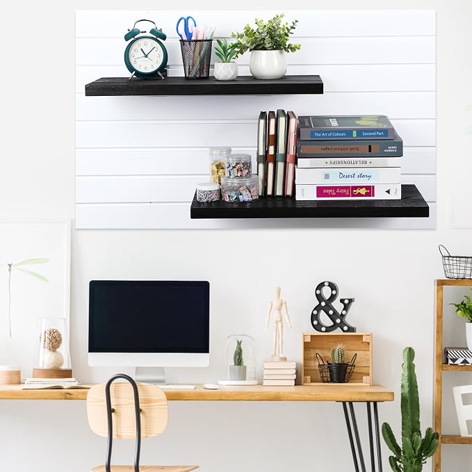 4 Pack Wooden Slatwall Shelf - Image 2