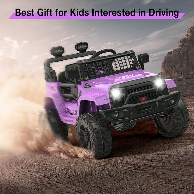 12V Kids Electric Ride On Truck Car w/Parent Remote Control, Spring Suspension - Image 8