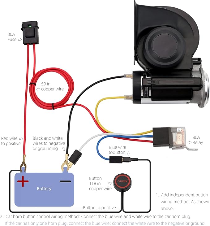 Air Horn for Truck, Super High Pitched Train Horn for Car, Waterproof Snail - Image 7