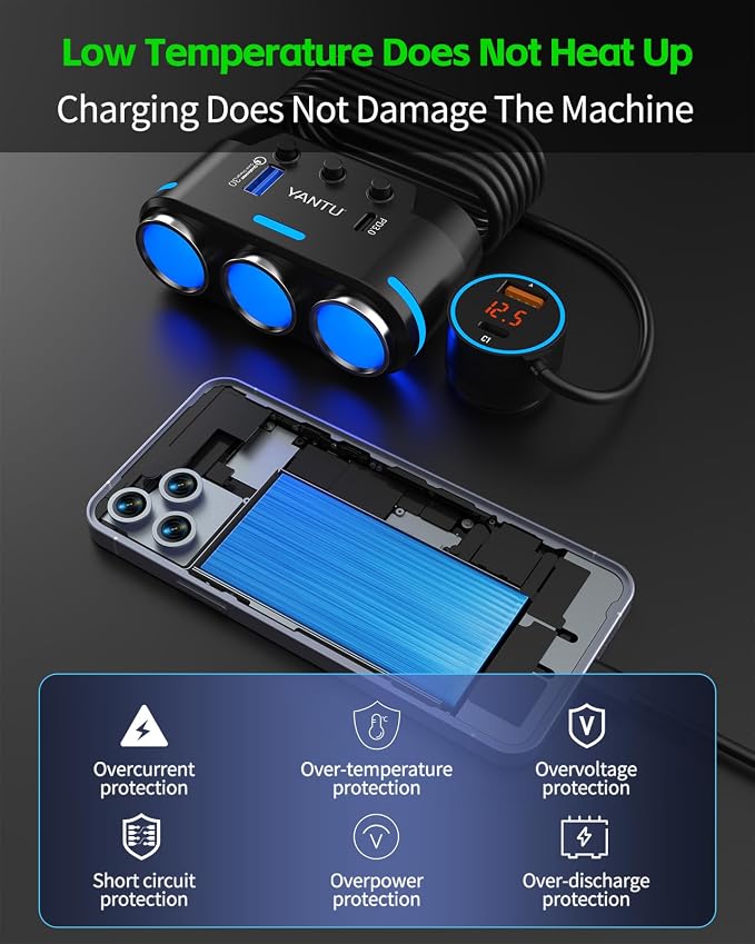 YANTU Cigarette Lighter Adapter/Splitter - Image 6