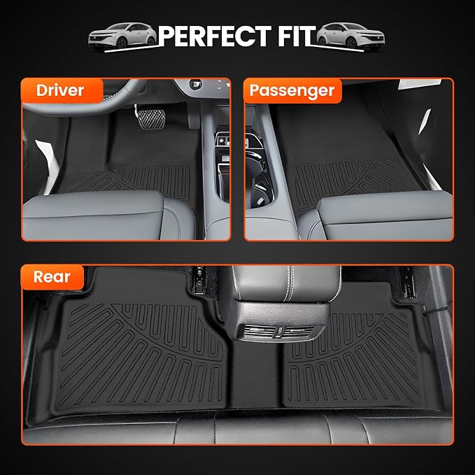 KMF Custom Fit Floor Mats for Nissan Murano 2025 Accessories, All Weather 3D - Image 7