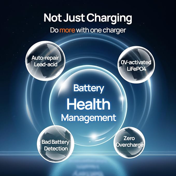 ECO-Worthy 2-Bank Marine Battery Charger 10A, IP68 Waterproof 12V Charger & - Image 3