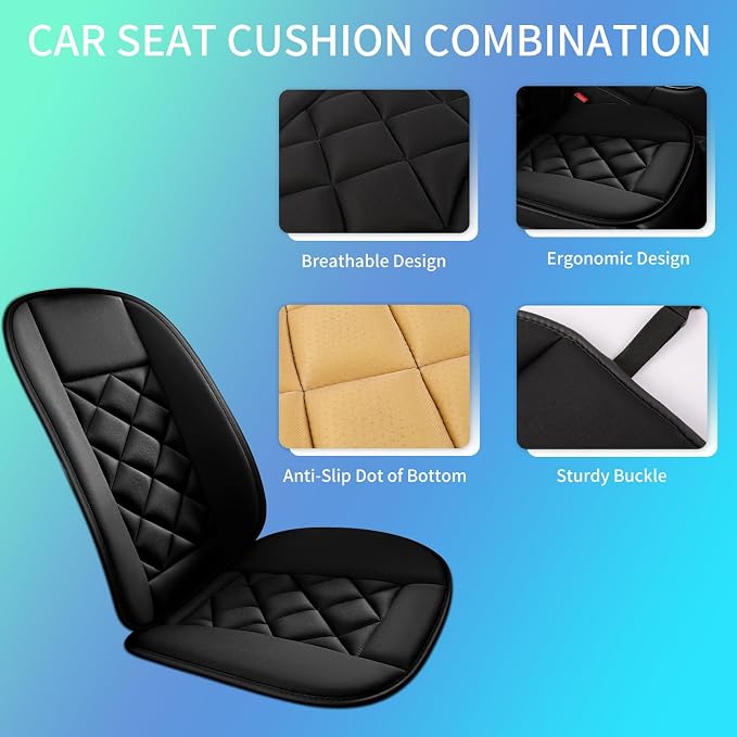 Chezope Car Seat Cushions Lumbar Support Pillows - Image 3