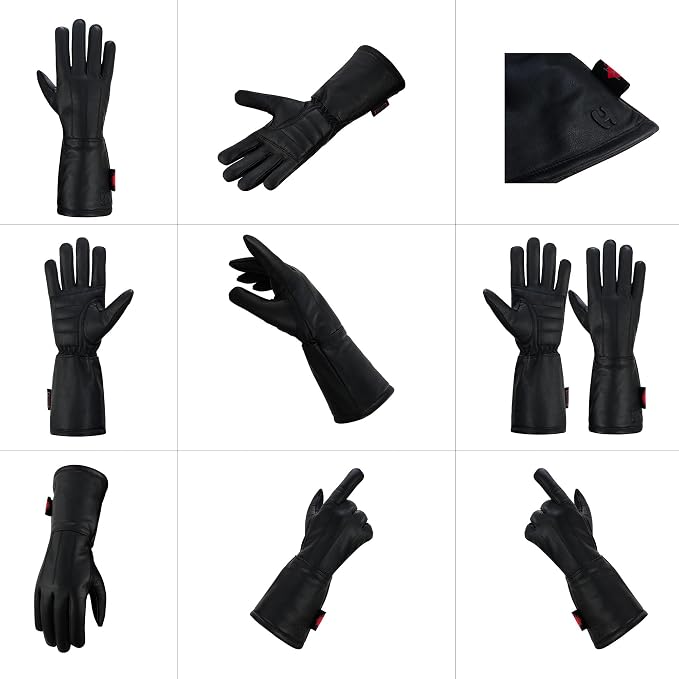 Hugger Women’s Classic Motorcycle Glove Seasonal Wind Stopper Lined Gauntlet - Image 2