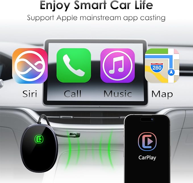 Wireless CarPlay Adapter for Apple iPhone 2025 Upgraded, Converts Wired to - Image 5