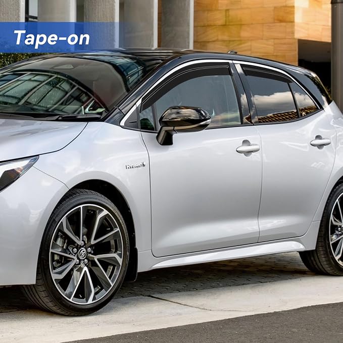 Window Visors Rain Guards for 2019-2025 Toyota Corolla Hatchback, Out-Channel - Image 3