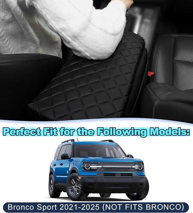 Armrest Cover for Ford Bronco Sport 2021-2025 Center Console Pad - Image 6