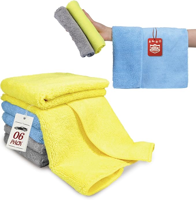 Wash Cloths for Car Interior & Exterior, Microfiber Towels Cleaning Highly by RIDEKINGS