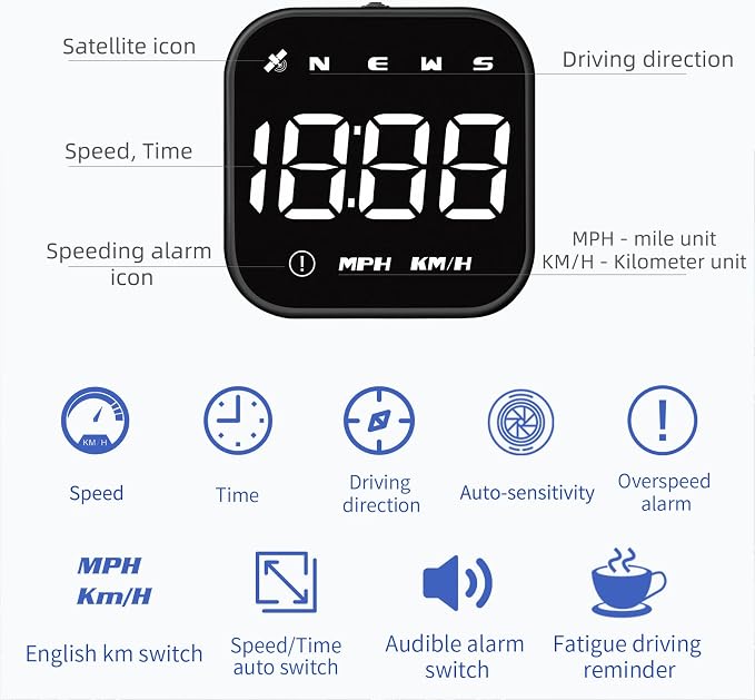 G4S Digital GPS Speedometer, New HUD Car Head Up Display - Image 3