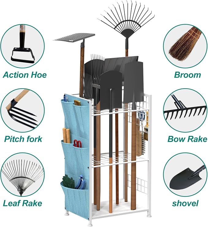 YBING Garden Tool Organizer, Yard Tool Stand - Image 5