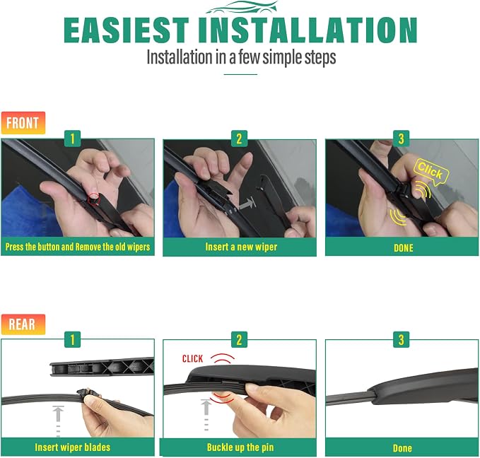 23" 21" 10" Windshield Wiper Blades Replacement - Image 8