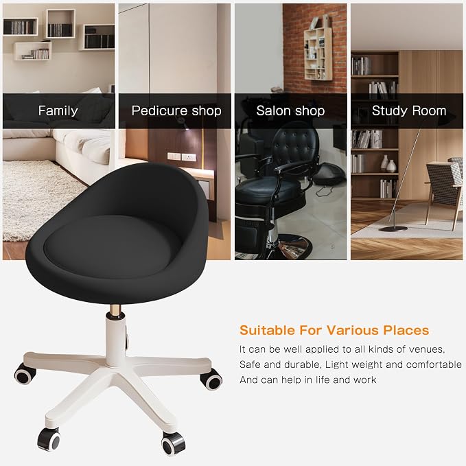 Rolling Stool Set of 2 Rolling Hydraulic Salon Stool - Image 5