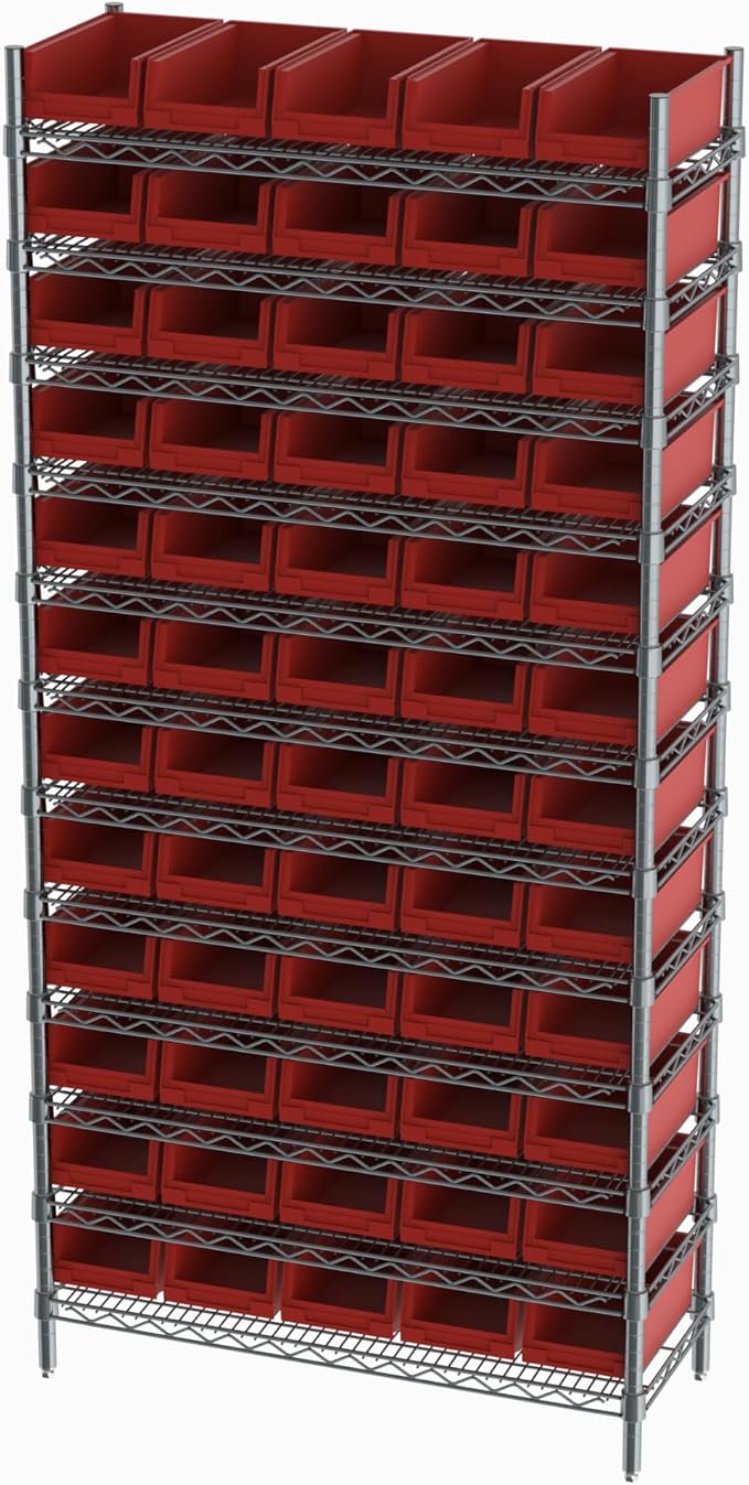 Hudson Exchange 36x14x74, Industrial Wire Shelving Unit by HudsonExchange