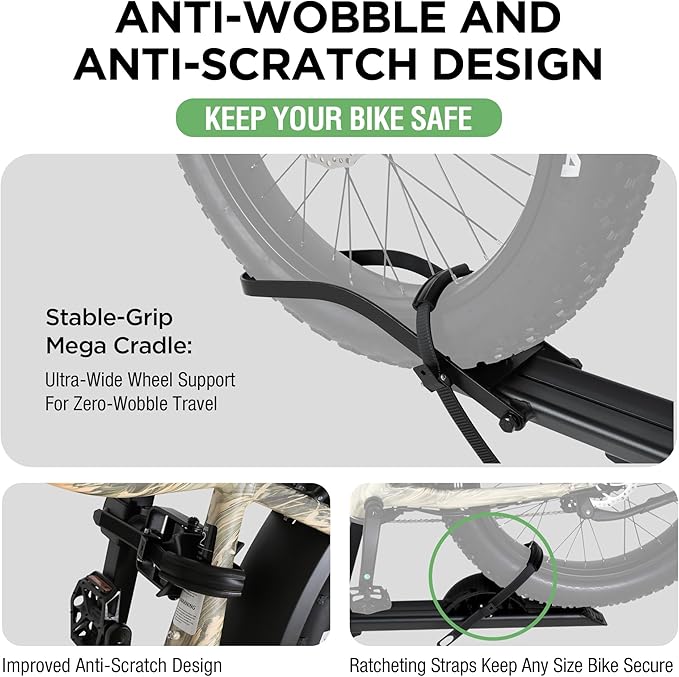 Young 100LBS. Capacity Aluminum 1-Ebike Rack - Image 3