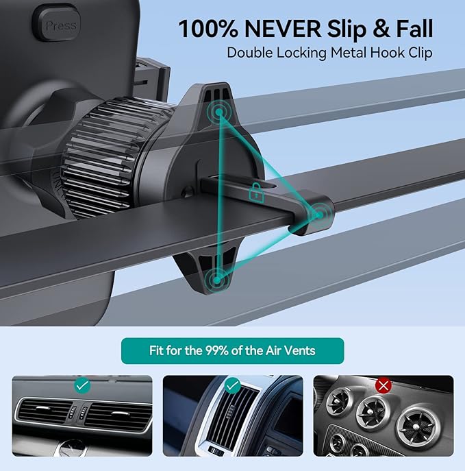 Car Phone Holder Mount, 3 in 1 Universal Phone Mount - Image 5