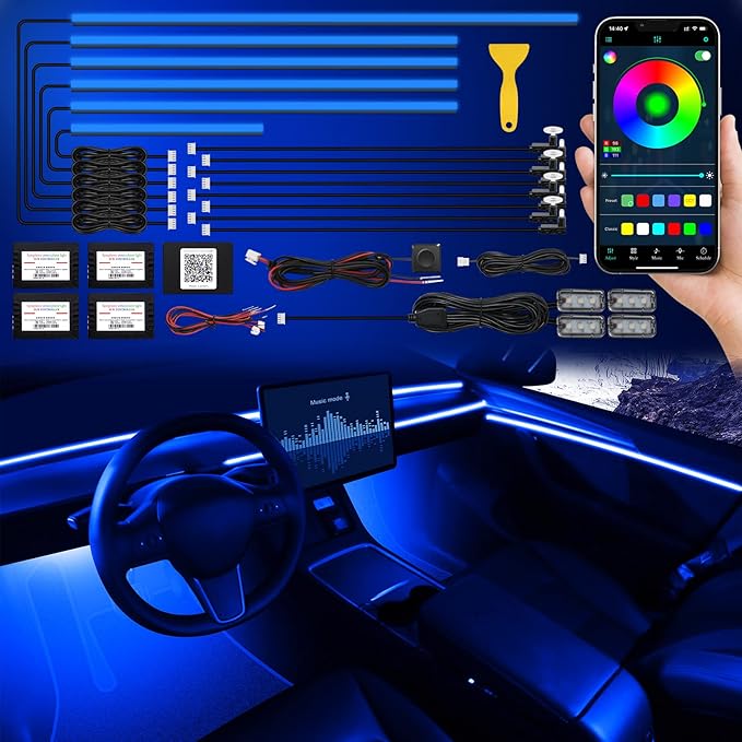 Acrylic Interior Car LED Strip Light by MAODANER
