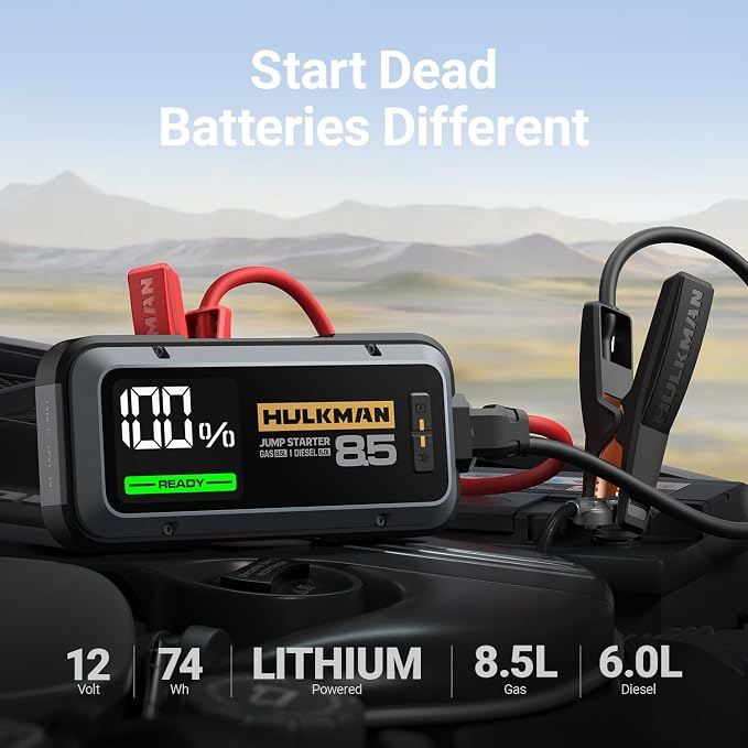 Hulkman Alpha85, Space Gray, 2000A 74Wh Smart Jump Starter, 12V Portable Car - Image 2