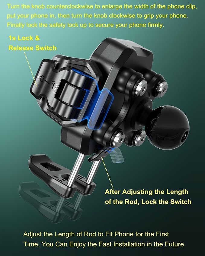 BRCOVAN Anti-Theft Phone Mount Holder - Image 6