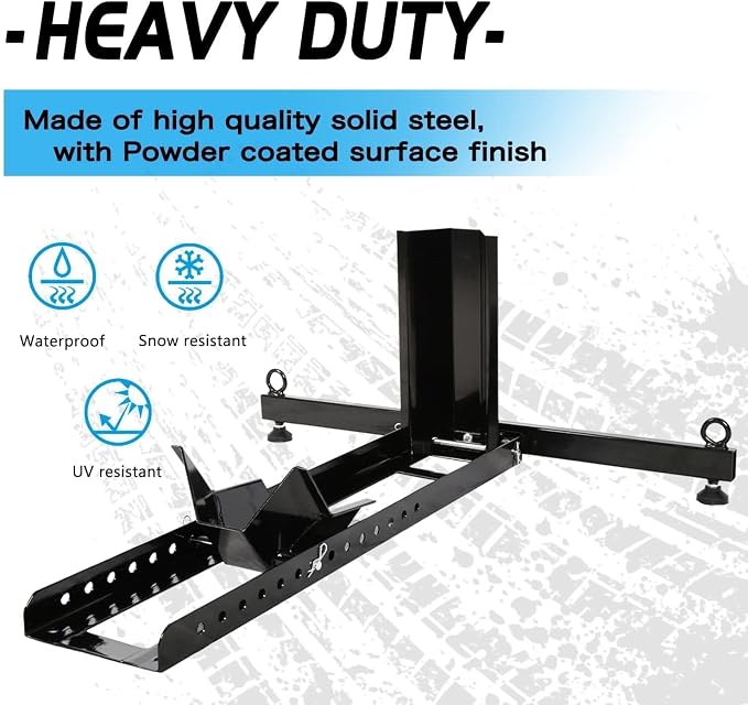 KUAFU Motorcycle Wheel Chock Stand Upright 1800 LBS, Wide Range 3“ to 5” - Image 8
