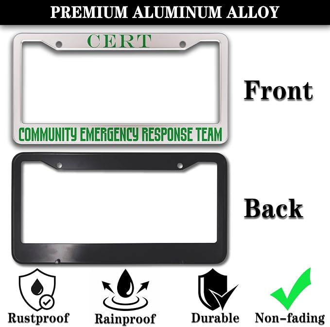 License Plate Frames Black Green Automotive Exterior Accessories Cert Community - Image 3