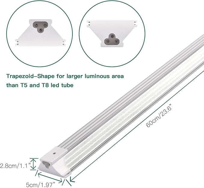 6 Pack LED Shop Light 2FT 30W, 4350LM 5000K Utility Garage Lights, Linkable - Image 3
