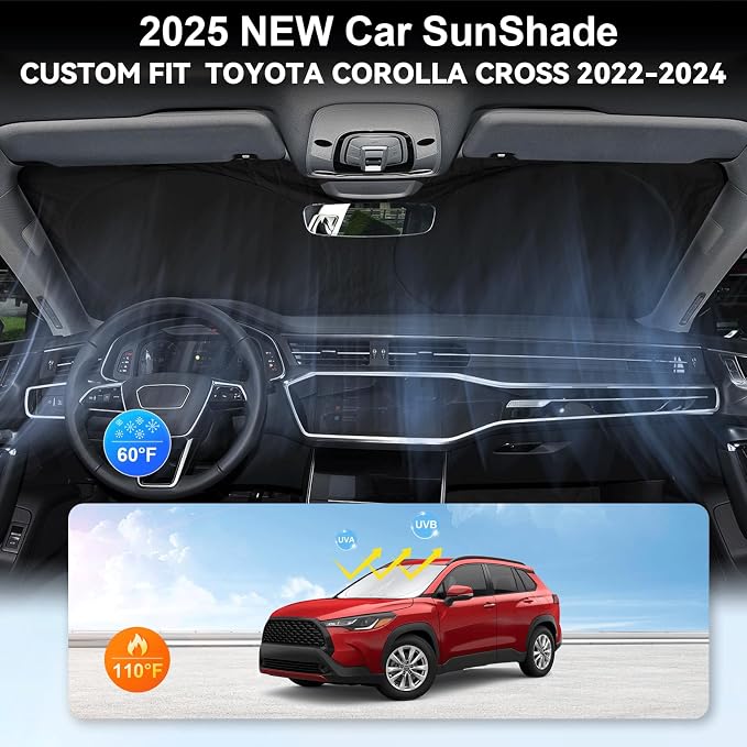 Custom Fit Toyota Corolla Cross Windshield Sunshade - Image 6