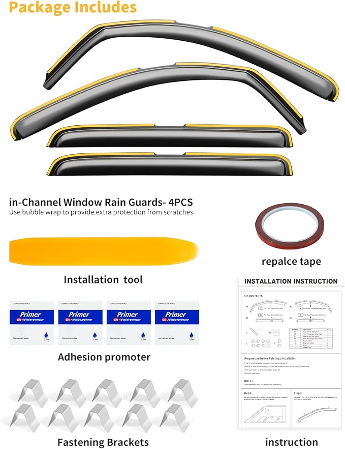 in-Channel Window Rain Guards Fit - Image 9