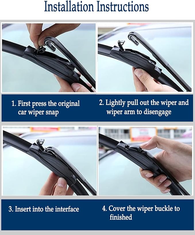 3 Wipers Set for Suzuki SX4 2007-2013, Windshield Wiper Blades Original - Image 6