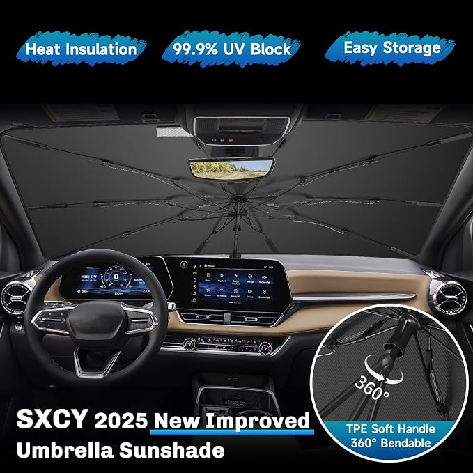 SXCY for 2025 Chevrolet Equinox EV Windshield Umbrella Sunshade for 2025 Chevy - Image 3