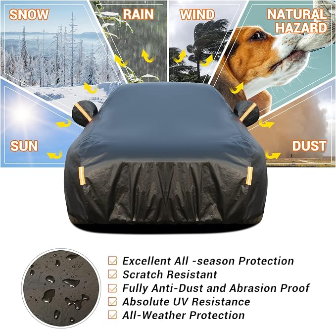 Tecoom All Weather Fleece Lining Car Cover - Image 4