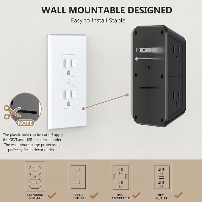 Outlet Extender Surge Protector - Image 5